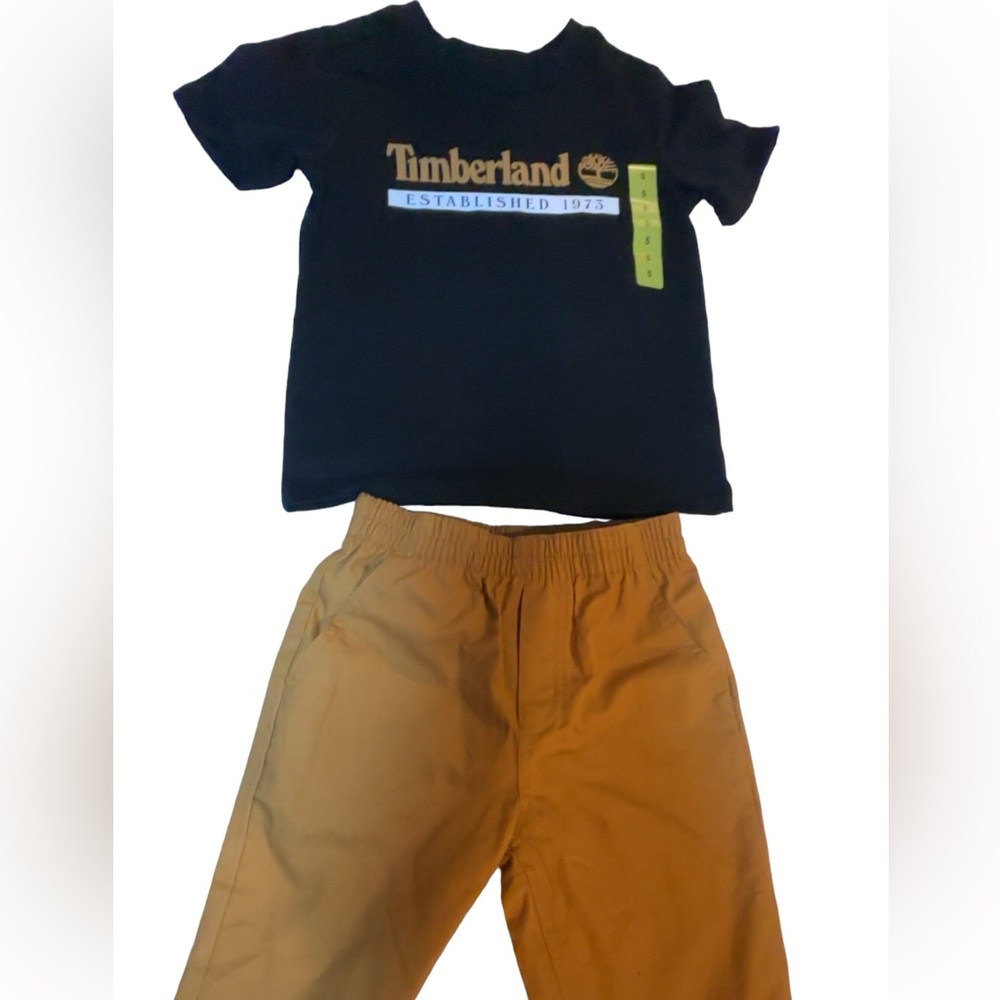 Timberland boys t-shirt short 2 piece set size 5